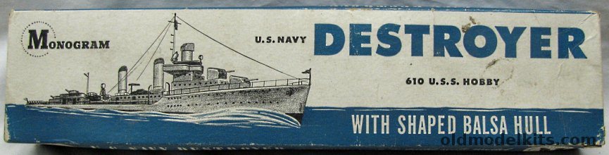 Monogram US Navy Destroyer DD-610 USS Hobby, B2 plastic model kit